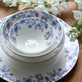 欧式西餐骨瓷餐具套装陶瓷碗盘子碟高档4人家用创意釉中彩青花瓷