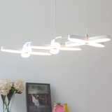 LED餐厅吊灯吸顶灯书房卧室温馨简约时尚创意北欧白色LED吊灯