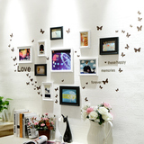 10框 小墙面欧式照片墙创意蝴蝶墙贴相框墙组合儿童房餐厅相片墙