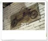 复古美式乡村木板铁艺自行车装饰画壁画酒吧咖啡吧装饰工艺品摆件