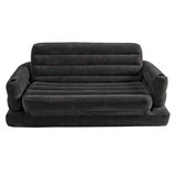 INTEX 新款黑色68566双人充气沙发床 宽大成人家用沙发 懒人折叠