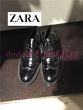 香港代购ZARA正品女鞋英伦真皮流苏低跟布洛克休闲女皮鞋5305/001