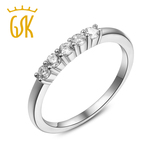 美国GSK珠宝0.25克拉南非天然钻石戒指18K白金戒指女时尚钻戒婚戒