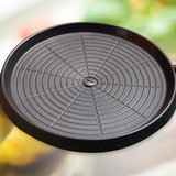 韩国烧烤盘韩式烤盘不粘锅 家用户外便携式卡式炉圆形烤肉盘