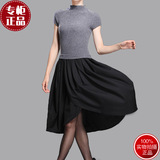 金千百惠子2016春装新款女装韩版短袖修身连衣裙60pf-54002正品季