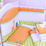 哈利兔婴儿床上用品纯棉套件加高婴儿床围宝宝睡袋防踢被替换床围