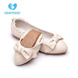 REEMOOR夏季新品蛋卷女鞋平底套脚尖头浅口平跟舒卷鞋舒适单鞋