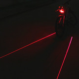 包邮批发自行车激光灯山地车平行线式安全灯警示灯圆形LED尾灯