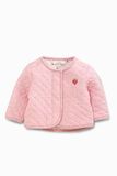 英国代购NEXT童装2016春夏新款女宝宝粉色加厚小草莓外套