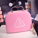 3ce化妆包 韩国大容量化妆箱防水化妆品收纳包旅行便携手提化妆包