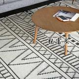 进口几何图案手工羊毛地毯mini more丨线条系列 北欧宜家印度