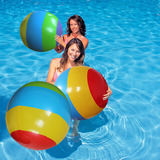 超大充气球 沙滩球水球儿童戏水玩具球舞台装饰道具球 彩虹球90cm