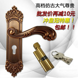 黄古铜仿古欧式金属门锁把手室内门房门锁执手锁 反提快捷锁门