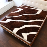 澳尊澳洲纯羊毛皮床毯羊皮褥子皮毛一体欧式床褥床垫毯DS斑马条纹