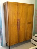 现代中式简约实木家具 样板房 套房 客房 大中小户型卧室三门衣柜