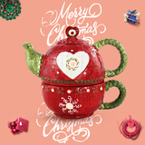圣诞 下午茶欧式茶具套装咖啡杯碟养生水果花茶壶子母壶套装礼盒