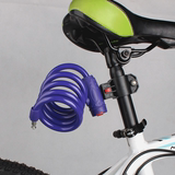 叠自行车配件圈圈钢丝锁 加粗加长山地自行车锁 防盗锁钢缆锁 折