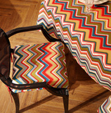 [吉屋]波普 美式几何花纹方形椅垫圆形椅垫蒲团套长方形靠背组合
