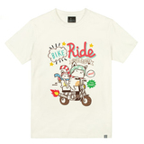韩国代购直邮The Shirts正品 16韩版猫咪骑车ride短袖情侣男女T恤