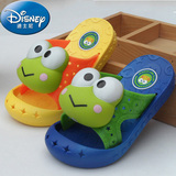 迪士尼夏季儿童凉拖鞋3D立体卡通青蛙男童凉拖鞋家居浴室防滑拖鞋