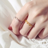 蕾丝锆石皇冠戒指女s925纯银个性日韩国简约潮人学生欧美创意食指