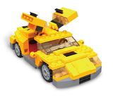 三合一 儿童塑料拼插拼装积木百变积木玩具  大黄蜂汽车益智玩具