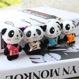 10件包邮四川旅游纪念品熊猫毛绒小挂件钥匙扣公仔成都特色礼品