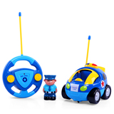 警车赛车卡通遥控车人仔1-2-3岁宝宝音乐灯光婴儿玩具儿童节礼物