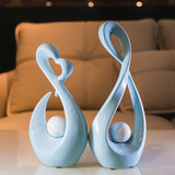 陶瓷工艺品现代简约时尚创意电视柜摆件欧式客厅家居软装饰品摆设
