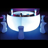 超值LED发光酒吧台桌椅圆形发光户迎宾前台桌子娱乐led组合高脚凳