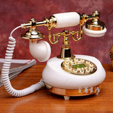 新款天然玉石复古电话机时尚别墅家用古董座机欧式仿古电话机特价