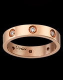 美国代购正品 Cartier/卡地亚 LOVE系列优雅玫瑰金8钻情侣戒指