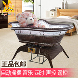 约翰兔欧式宝宝床婴儿床电动摇篮床智能自动婴儿摇床bb床多功能
