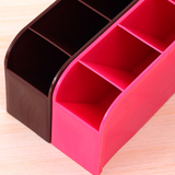 收纳盒 抽屉整理格 塑料长方形文具储物整理架四格笔筒办公桌面