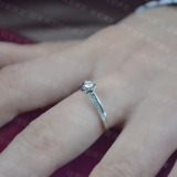 新款 结婚 钻石钻戒 925银镶 求婚戒指 群镶女戒 带证书 钻戒正品