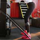 女健身房瑜伽服紧身长裤子跑步运动跳操训练九分裤高弹力拼纱健美