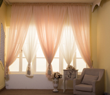 定制美式纯色窗帘成品白纱半遮光窗纱帘子客厅卧室飘窗落地窗特价