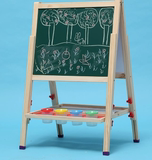 儿童双面可升降画板彩色木制涂画板画架套装 画板 儿童 磁性素描