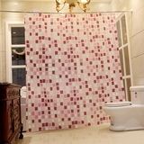 嘉合方块卫生间浴室窗帘浴帘布防水防霉加厚保暖环保遮光布送挂钩