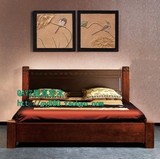 QAY家居新中式老榆木高档床定做榫卯结构实木床带抽屉床1.8米床00