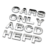 字母贴汽车贴纸车用英文字母车贴个性改装数字贴车身排量尾标