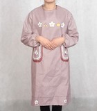 韩版时尚居家厨房长袖围裙成人罩衣男女士反穿衣防水防油污工作服