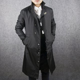 男装秋冬季2015新款男士韩版修身薄款风衣男长款男士外套时尚大衣