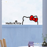可移除墙贴纸 kitty猫大头贴 可爱凯蒂猫儿童房卧室衣柜贴玻璃贴