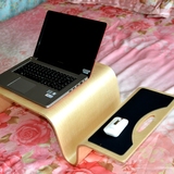 创意个性床上电脑桌书桌弯曲木懒人床上茶几笔记本桌小型桌纯实木