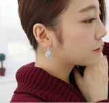 韩国进口奥地利水晶耳环女 银针防过敏轻奢耳钉甜美耳饰 生日礼物