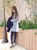 EMA日本代购 MERCURYDUO 1月新款 拼接针织连衣裙  001610304501