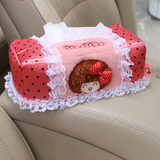 正品摩丝娃娃汽车用座式纸巾盒套卡通可爱摩斯汽车内饰品汽车用品
