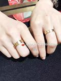 香港代购Cartier卡地亚Love系列窄版一颗钻戒指18K玫瑰金结婚对戒