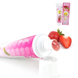 韩国进口正品纯天然美白麦迪安儿童强效防蛀护理牙膏草莓味75g